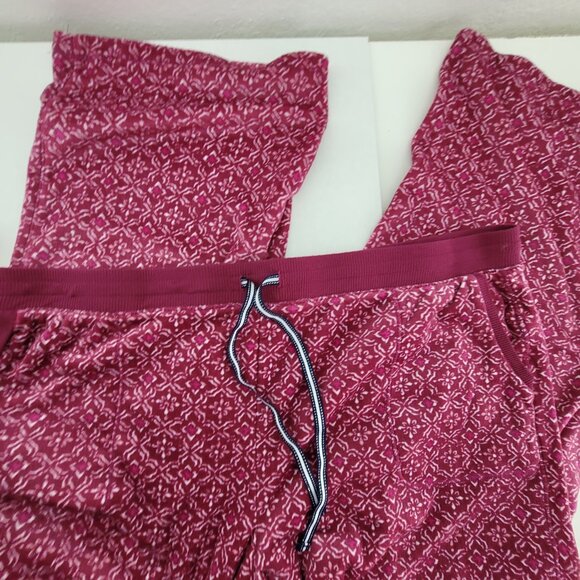 NAUTICA Pajama Set Women's XL Berry Fleece Top & Pants Pockets Drawstring - Picture 9 of 14